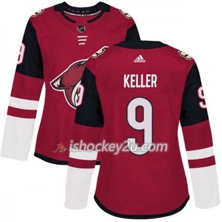Dame NHL Arizona Coyotes Trøje Clayton Keller 9 Adidas 2017-2018 Maroon Authentic